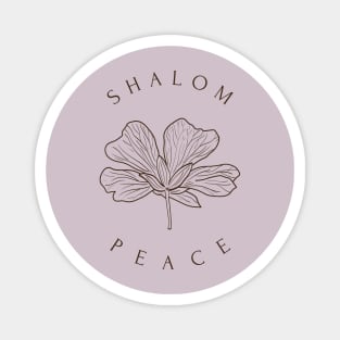 Shalom Peace Floral Design Magnet